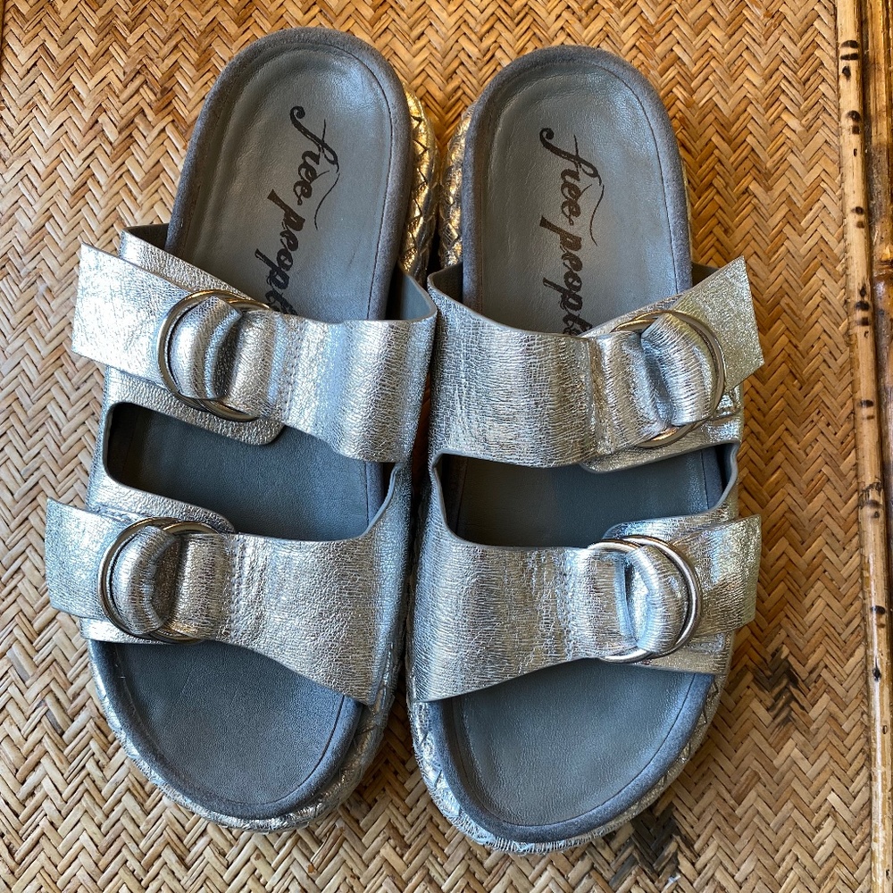 Silver Free People Sandals